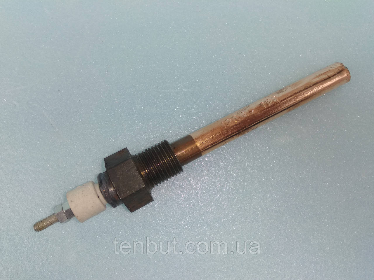 Авто тен для підігріву масла 12 Вольт / 120 Вт. / 16мм. різьба / L-90 мм. мідний монтаж-зовнішній . Україна, фото 1