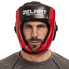 Шолом боксерський відкритий Zelart 1386 розмір M Red-Black, фото 4