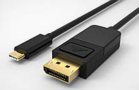 Кабель монітора-сигнальний USB Type-C-DisplayPort M/M (DP-екран)  2.0m Gutbay (78.01.2950) (DP-alt-Mode) v1.2