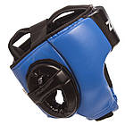 Шолом боксерський відкритий Zelart 1386 розмір M Blue-Black, фото 3