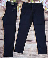 Шкільні дитячі коттонові штани TATI для хлопчиків 6-9 років (темно сині) гурт вир. Туреччина