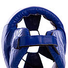 Шолом боксерський відкритий шкірвініл Boxer 2028 розмір L Blue, фото 6