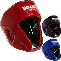 Шлем боксерский открытый кожаный Boxer 2027 (шлем для бокса): размер L (3 цвета)