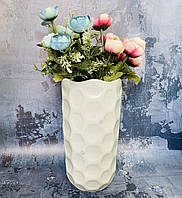 Настольная ваза "Венера" в светло-сером цвете h 26 см