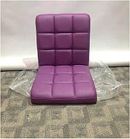 Крісло Augusto Arm GD-Base пурпуровий 1010 шкірозамінників на золотій круглій нозі-опорі з регулюванням висоти сидіння, фото 3