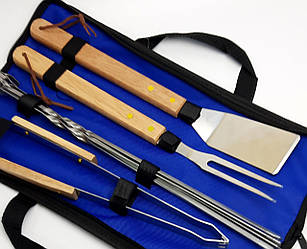 Для Шашликів, Гриля та Барбекю універсальний набір 4 в 1 (в чохлі)