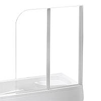 Ограждение стеклянное для ванны 138см x 120см EGER 599-121W 5мм профиль белый 82584