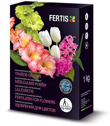 Добриво для квітів NPK 12-8-16+ME (1 кг), FERTIS