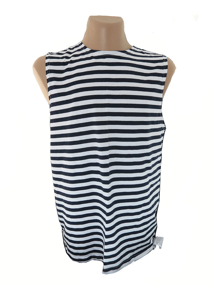 Тільняшка майка темно-синя смуга, фото 1