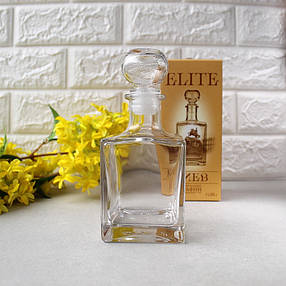 Графин горілчаний квадратний ILONA "Київ" 0,35 л. з кришкою., фото 1