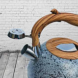 Чайник зі свистком 3 л мармурове покриття Edenberg EB-1986 Чайник для індукційної плити Чайник газовий, фото 2