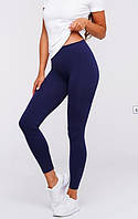 Бесшовные леггинсы с широким поясом т.синие Leggings model 2 Giulia