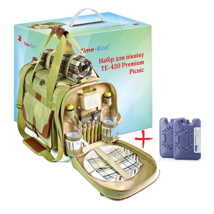 Набор для пикника Time Eco TE-430 Premium Picnic на 4 персоны (термосумка + посуда) - фото 2 - id-p472058368