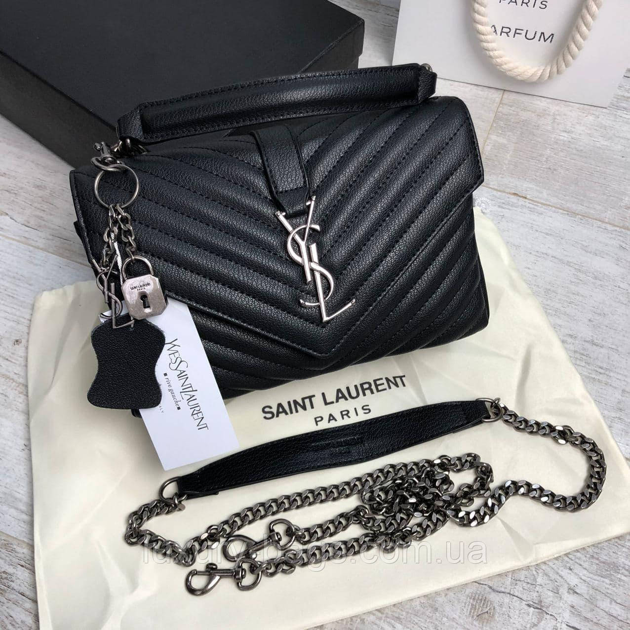 Шкіряний клатч сумка YSL Yves Saint Laurent, фото 1