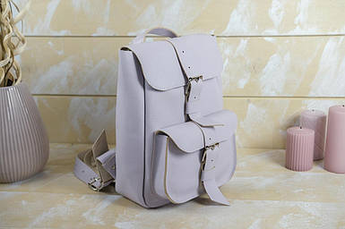 Жіночий шкіряний рюкзак Джун, натуральна Гладка шкіра колір Бузковий