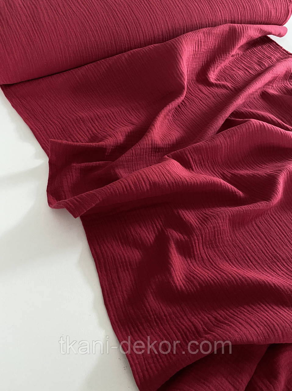 Муслін (бавовняна тканина) жатка марсала однотон (0,85* 1,35 м) (11), фото 1