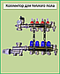 Колектор для теплої підлоги на 8 контурів з нижнім підключенням, фото 2