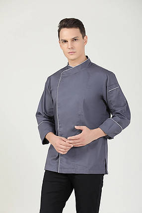 Кітель кухаря чоловічий сірий з манжетом Atteks - 00995, фото 1
