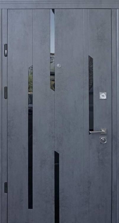 Вхідні двері ТМ Страж LUX Standart Mirage бетон темний/бетон сірий