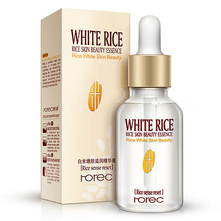 Освітлююча сироватка для обличчя Rorec Rice Beauty Skin Essence з екстрактом білого рису, 15 мл, фото 2