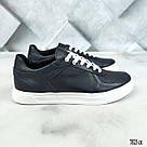 Чоловічі кеди із натуральної шкіри синього кольору., фото 6