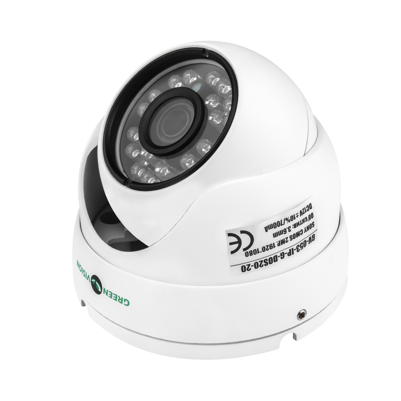 Антивандальна IP-камера для внутрішнього та зовнішнього встановлення Green Vision GV-053-IP-G-DOS20-20 POE