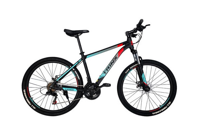 Велосипед TRINX M100 26"x17" Matt-Black-Red-Cyan