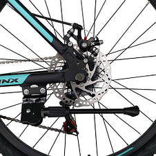 Велосипед TRINX M100 26"x15" Matt-Black-Red-Cyan, фото 4