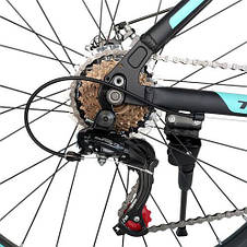 Велосипед TRINX M100 26"x15" Matt-Black-Red-Cyan, фото 3