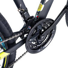 Велосипед TRINX M100 26"x17" Matt-Black-Blue-Yellow, фото 3