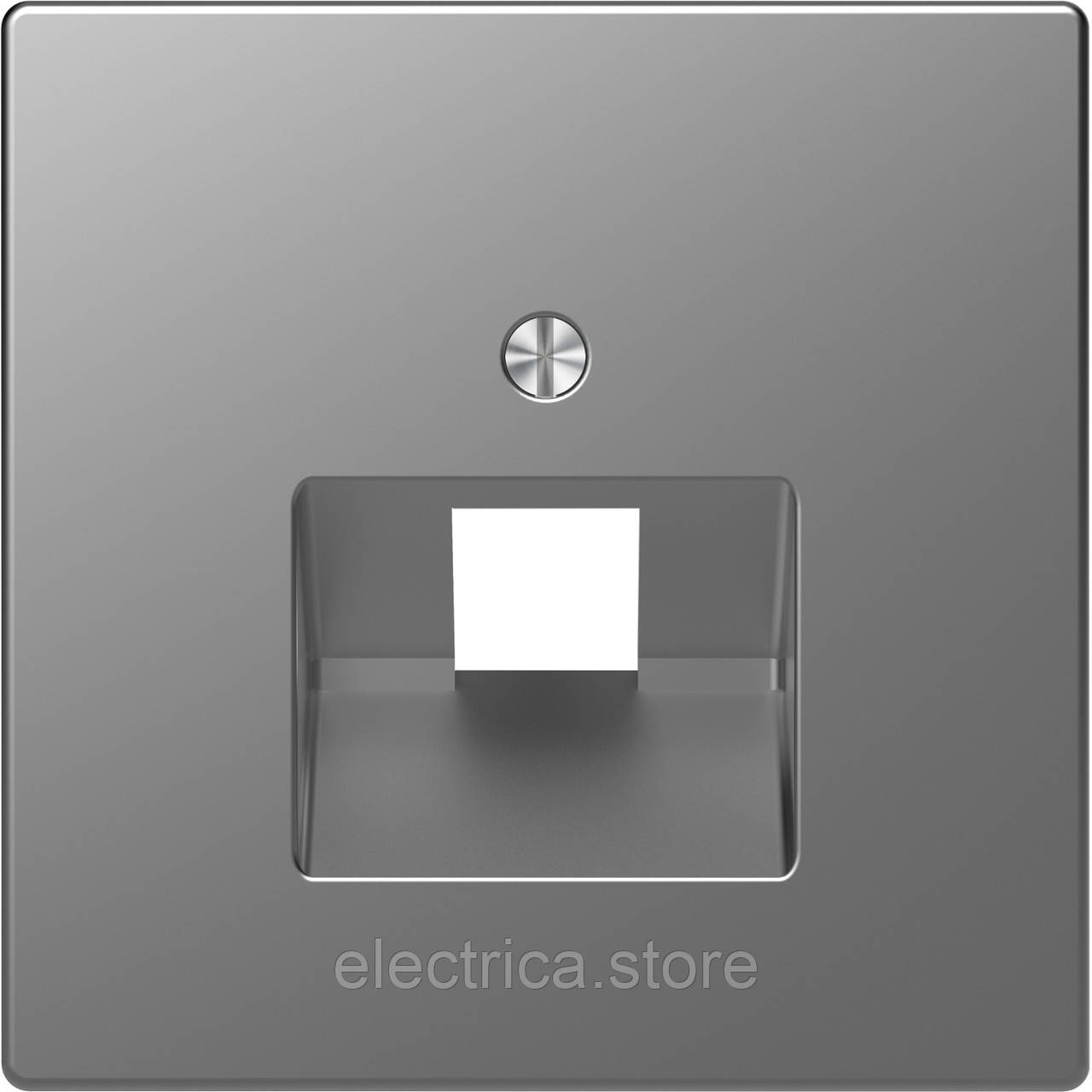 MERTEN D-Life Центральна панель для розетки 1-пост RJ45 нерж. сталь MEG4521-6036, фото 1