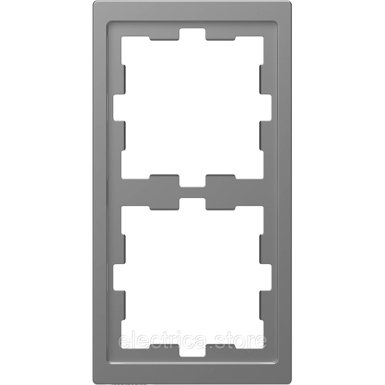 MERTEN D-Life Рамка 2-постова нерж. сталь MEG4020-6536, фото 1