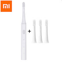 Розумна зубна електощітка Xiaomi MiJia Sonic Electric Toothbrush T100 (Електрична зубна щітка) MES603 Білий (White) + 3 насадки