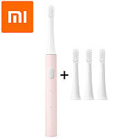 Розумна зубна електощітка Xiaomi MiJia Sonic Electric Toothbrush T100 (Електрична зубна щітка) MES603 Рожевий (Pink) + 3 насадки