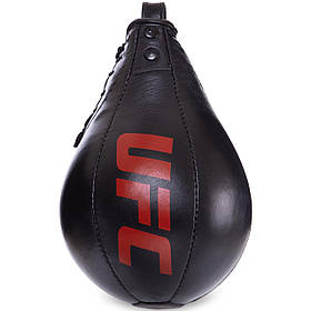 Груша пневматична Каплеподібна підвісна UFC PRO UHK-75098 (верх-шкіра, латекс. камера, d-20см, чорний)