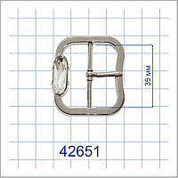 Пряжка 42651 никель+glass 35мм
