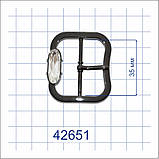 Пряжка 42651 никель+glass 35мм, фото 3
