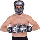 Шолом боксерський з повним захистом Venum 2530 розмір XL Grey-Black-Silver, фото 10
