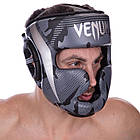 Шолом боксерський з повним захистом Venum 2530 розмір XL Grey-Black-Silver, фото 7