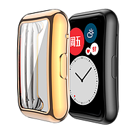 Чохол-накладка DK Silicone Color Face Case для Huawei Watch Fit (rose gold)
