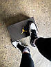 Чоловічі кросівки Air Jordan 1 Mid White Black Tuxedo 554724-113, фото 9