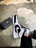 Чоловічі кросівки Air Jordan 1 Mid White Black Tuxedo 554724-113, фото 10