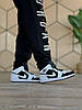 Чоловічі кросівки Air Jordan 1 Mid White Black Tuxedo 554724-113, фото 8