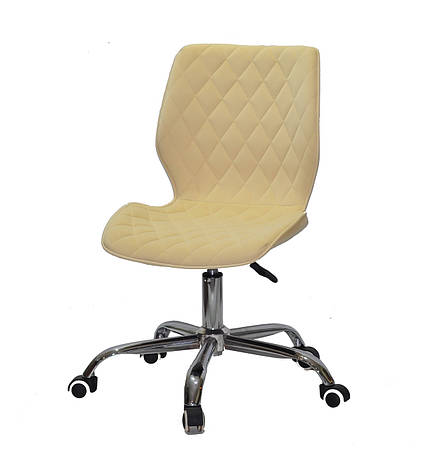 Крісло офісне на коліщатках NOLAN ОКСАМИТ молочний B-1020 CH - OFFICE, фото 1