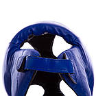 Шолом боксерський відкритий шкіряний із посиленим захистом верхівки Boxer 2029 розмір M Blue, фото 5