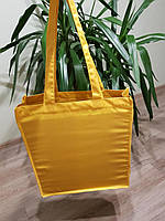 Эко сумка желтая саржа 36х10х40 (печать на еко сумках, печать на ЭКО сумках, Эко сумки оптом !)