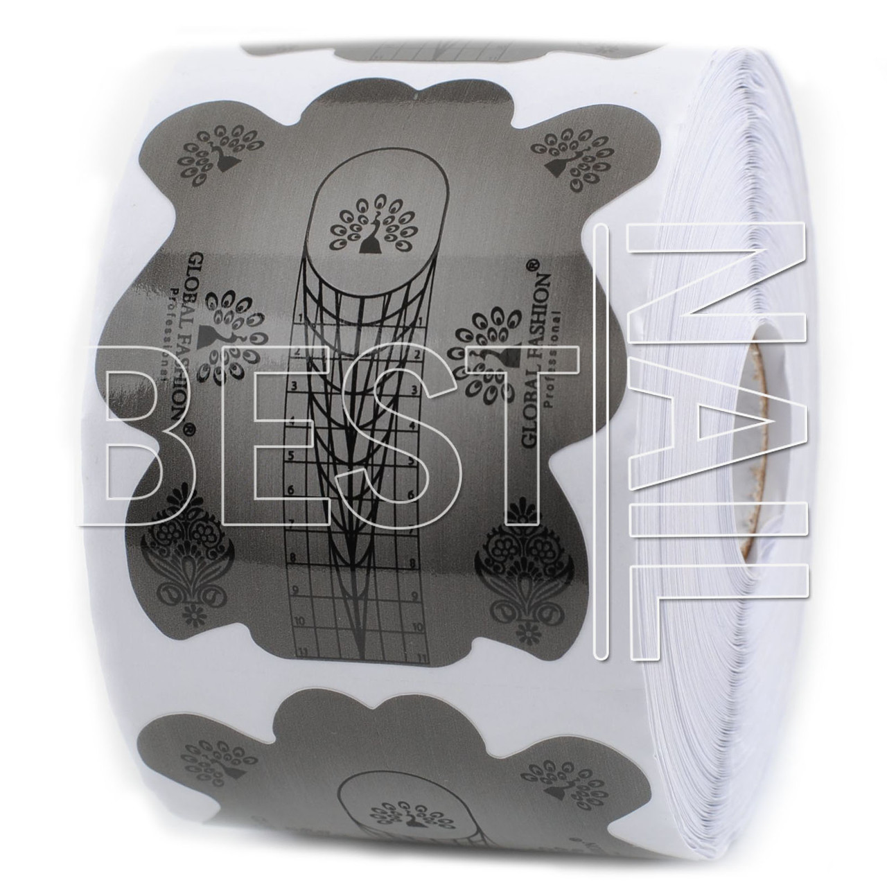 Форми для нігтів Global Fashion сірі 300 штук, фото 1