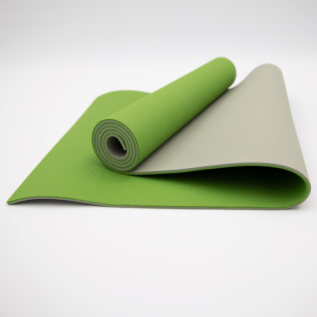 Килимок для йоги та фітнесу TPE (йога мат, каремат спортивний) OSPORT Yoga ECO Pro 6мм (FI-0076) Оливково-сірий