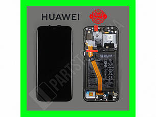 Дисплей Huawei P Smart plus Black (02352BUE) сервісний оригінал у зборі з рамкою, акб і датчиками, фото 1