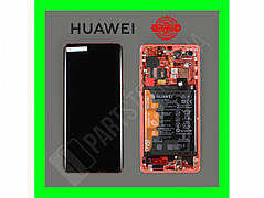 Дисплей Huawei P30 Pro Sunrise Red (02352PGK) сервісний оригінал у зборі з рамкою, акб і датчиками